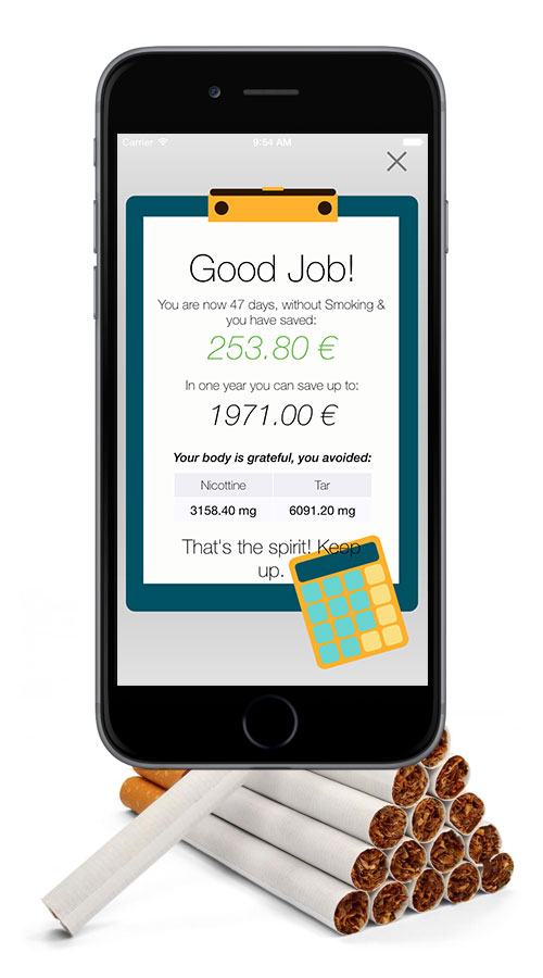 APPLICATION THAT HELPS YOU QUITTING SMOKE